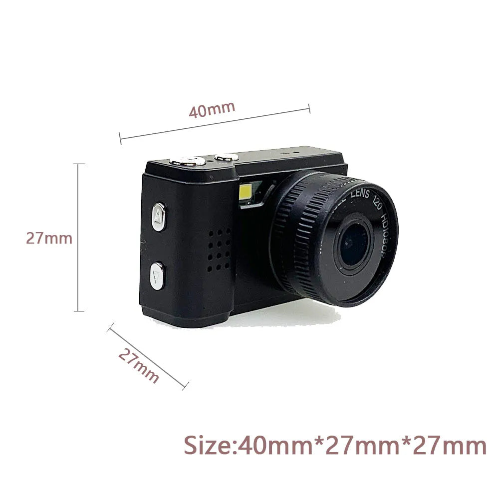 Mini camera dimensions 40mm by 27mm by 27mm