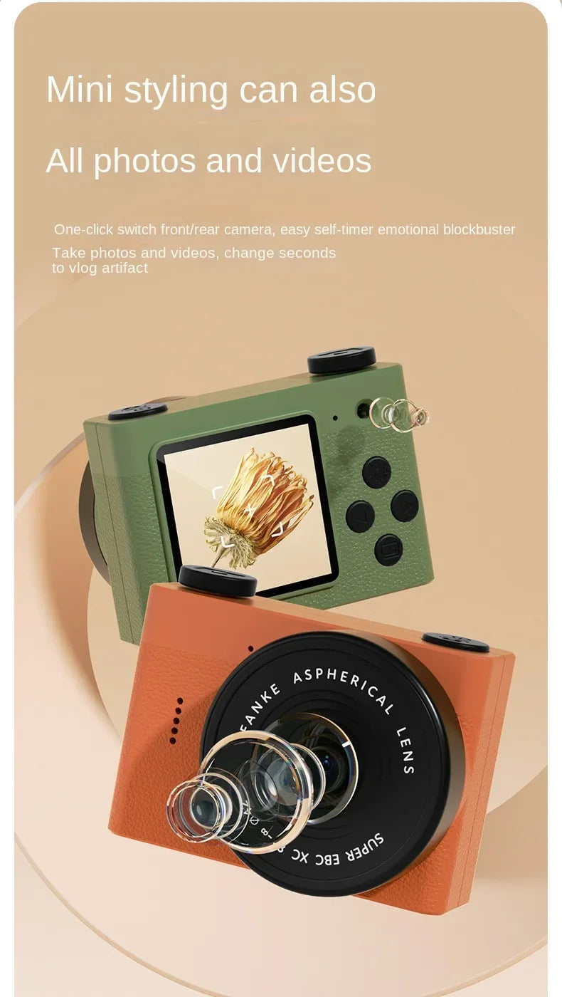 A5 kids camera dual front and rear camera switch