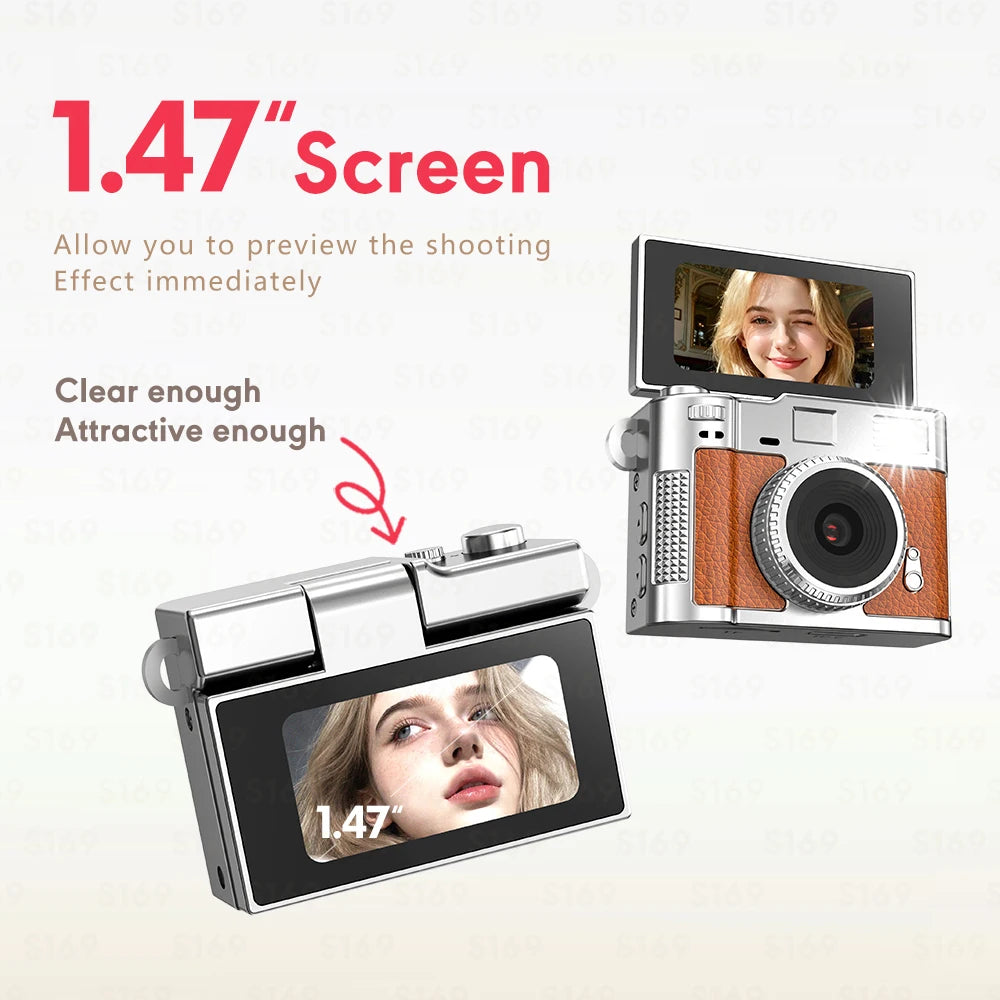 S169 camera 1.47 inch screen flip demo