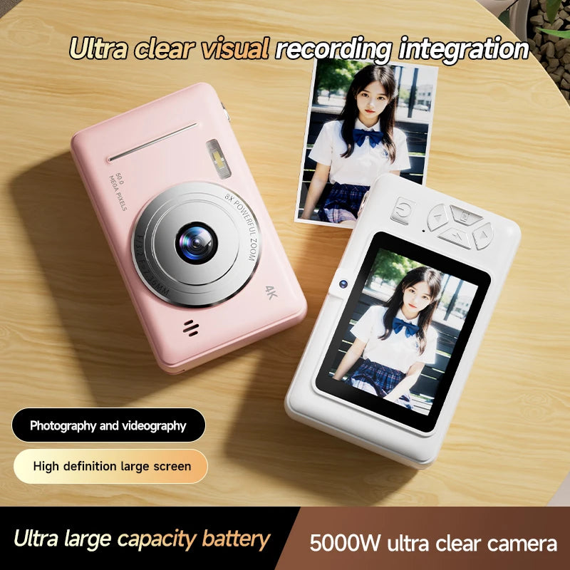 Compact camera pink ultra clear visual recording